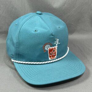 Swannies Golf Snapback Hat Cap Teal Golfer Swan Rope Retro Breakfast Ball Mens